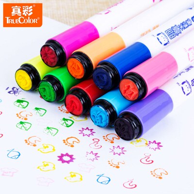 Cute Kids Drawing Pens Stamp Children seal Washable Waterco