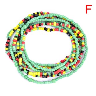 Double Row Beads Belly Waist Chains Bohemian Colorful Body C