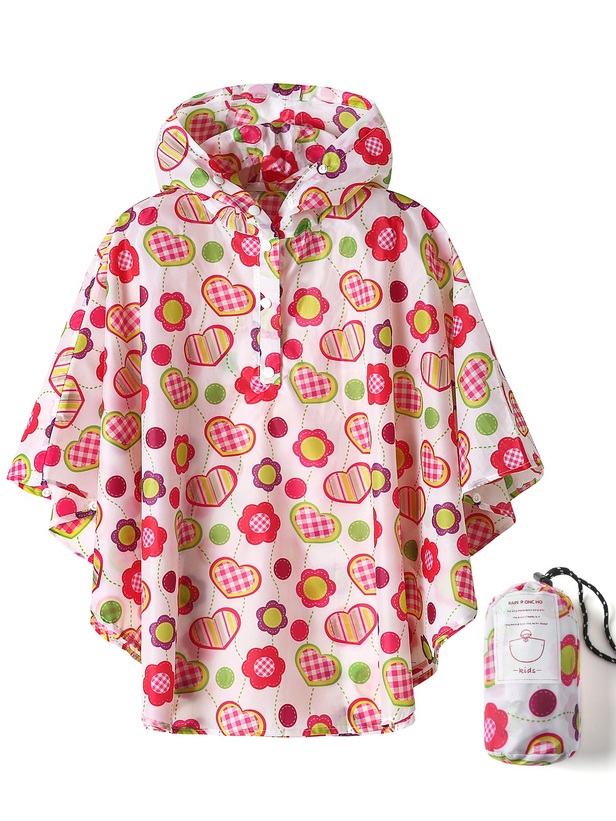 Kid's Raincoat Waterproof Rain Poncho Lightweight Outwear fo