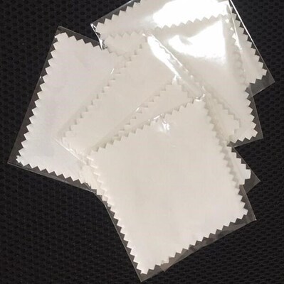 100 PCS 8*8cm Micro Suede White Gray Black Anti Tarnish Sil