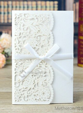 1pcs Sample Laser Cut Wedding Invitation Card Lace Flower Gr