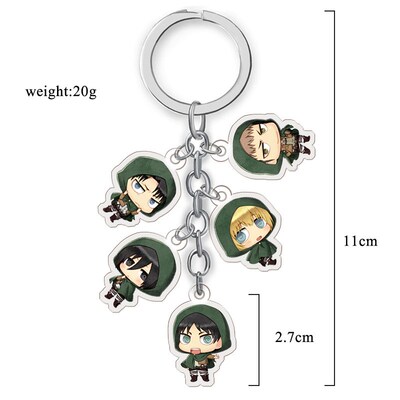 Anime Attack On Titan Keychain Cartoon Figure Car Key Chain