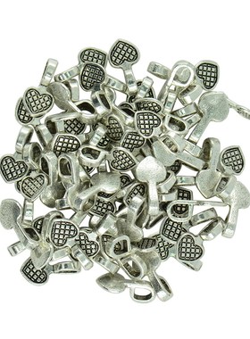 100pcs Heart Glue on Bail Earring Bails  Glass Tile DIY Char