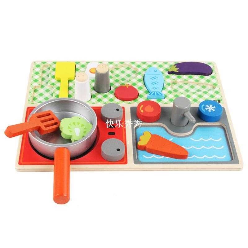 Simulation Kids Kitchen Toys Play Cooking Tableware Sets Bab