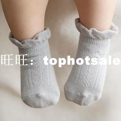 1 pair Sprin Newborn Baby irls Boys Solid Color Socks Todd