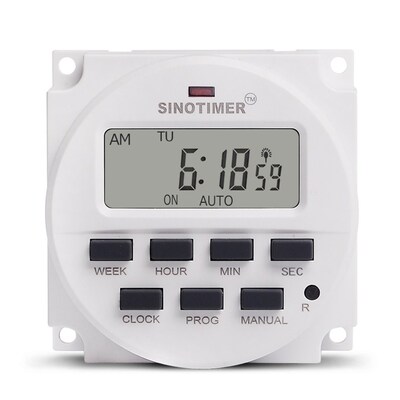 SINOTIMER 220V Weekly 7 Days Programmable Digital Time Switc