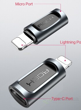 Phone Adapter Type-c Micro to Lighting for iPhone 6 7 8 X Ch