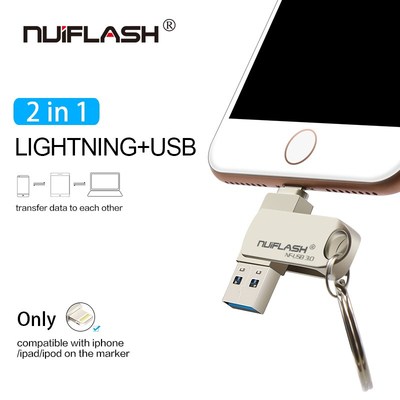 Nuiflash USB Flash Drive USB Pendrive for iPhone Xs Max X 8