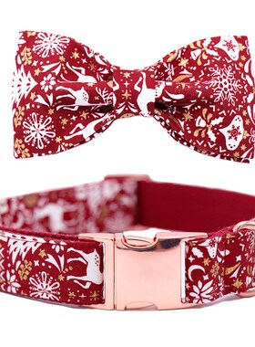 Christmas Snowflake Dog or  Collar or Leash  with Bows G