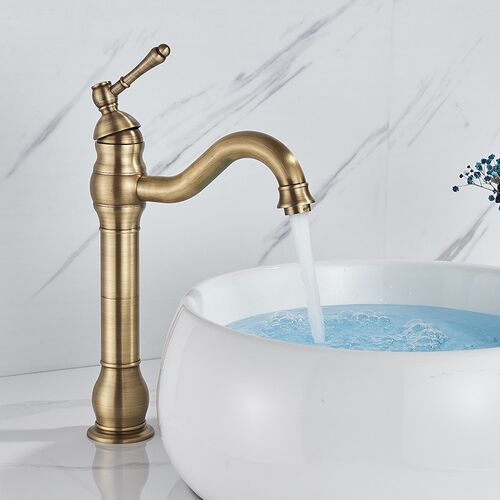 Basin Faucet Vanity Sink Mixer Antique Brass Tap Hot & Cold