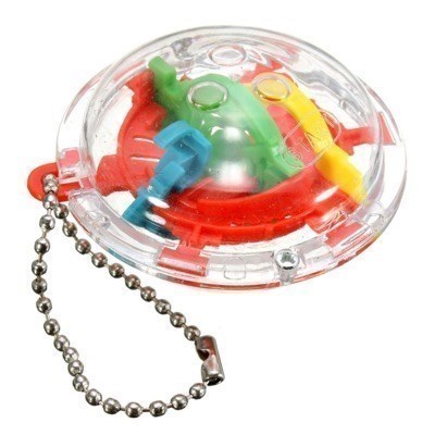 Puzzle Toys Mini 3D Maze UFO Key Chain Educational Toy Ball