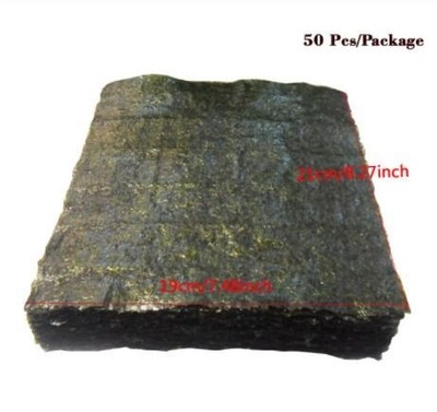 50-100Pcs Nori Sushi Seaweed, Dried Laver Seaweed Nori for S