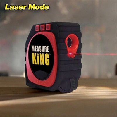 3-in-1 Measure King Digital Tape With Roll Cord Mode Laser M