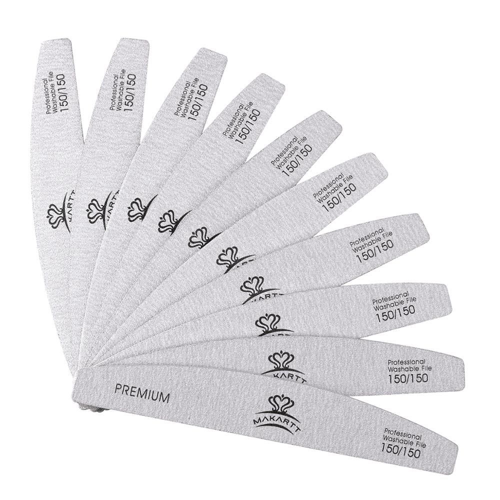 10pcs zebra nail files  washable double side emery board 15