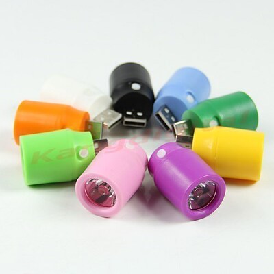Portable Mini LED Torch Flashlight USB Emergency Power Lamp
