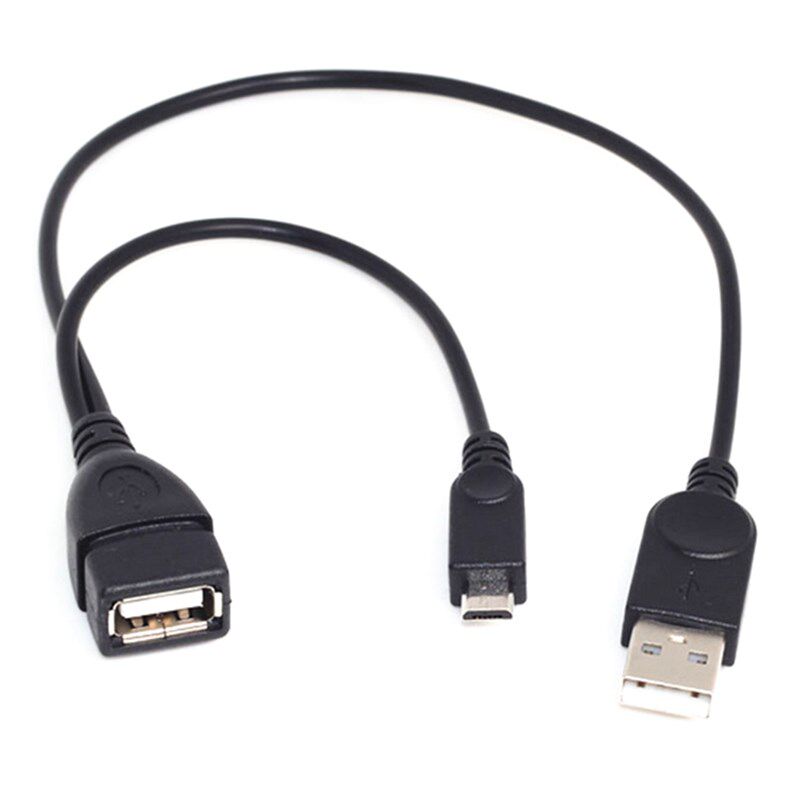 1PC USB 2.0 5 Pin Host OTG Cable Adapter With USB Power For