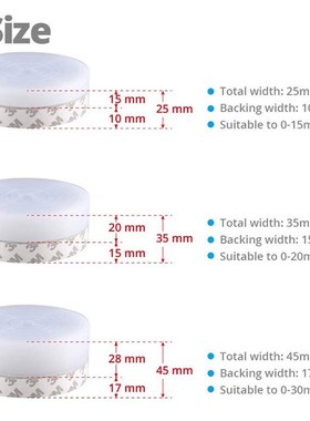 25mm/35mm/45mm Width Window Door Bottom Self Adhesive Silico