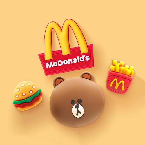 正版布朗熊大头贴系列3D立体车贴