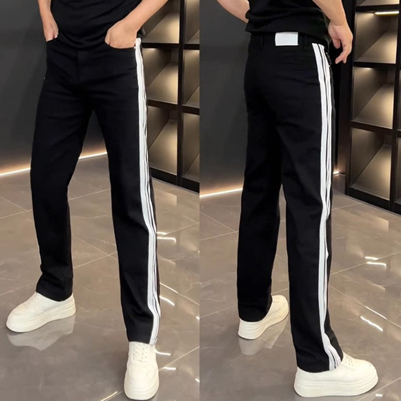 牛仔裤男款宽松长裤休闲直筒裤