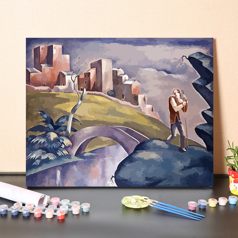 数字油画diy手工填充艺术家扎克经典名画人物肖像画客厅装饰画