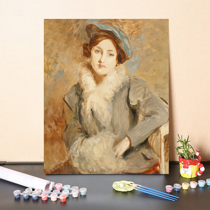 diy数字油画手工填充emile blanch经典名画建筑人物风景花装饰画