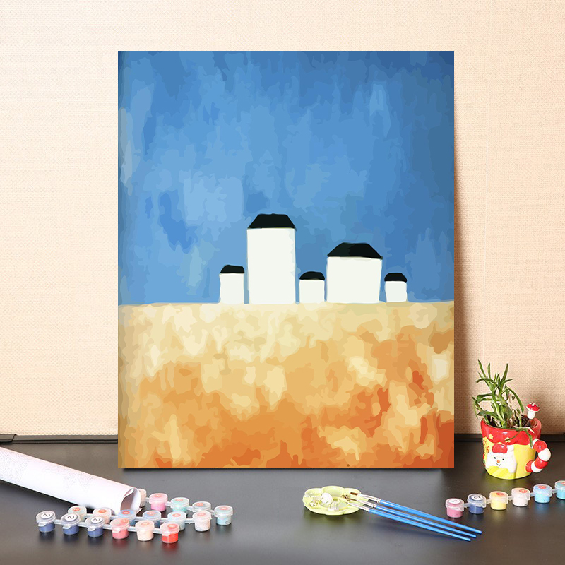 diy数字油画填充画家马列维奇经典名画抽象艺术人物画像装饰画