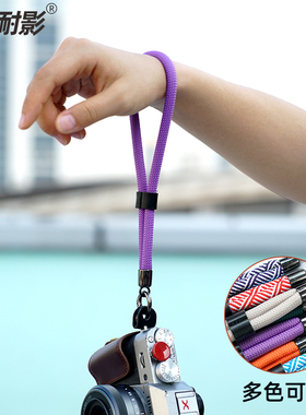 相机快拆腕带手绳腕带微单反适用于R5R6R8 R50 5D4佳能M200 M6M50索尼A6500A7M3 R5 A9富士XT40 X100V徕卡Q M