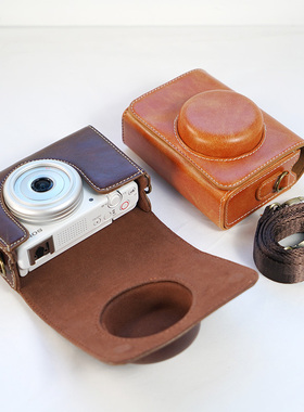 适用于索尼sonyZV1皮套底座横款斜挎相机包保护套ZV1/ZV1F/ZV12代通用相机挎包ZV1ii相机套z-v1 二2代保护套