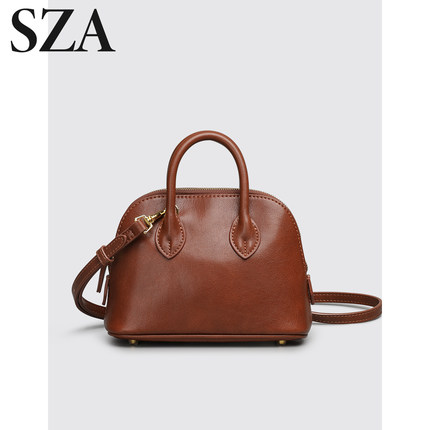 SZA保龄球包包女迷你小包2025新款复古百搭单肩斜挎包手提贝壳包