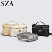 SZA小众时髦盒子包女高级感小香风菱格链条单肩斜挎包洋气小包包