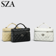 SZA小香风转运珠菱格链条单肩斜挎包女时尚迷你小方包手提盒子包