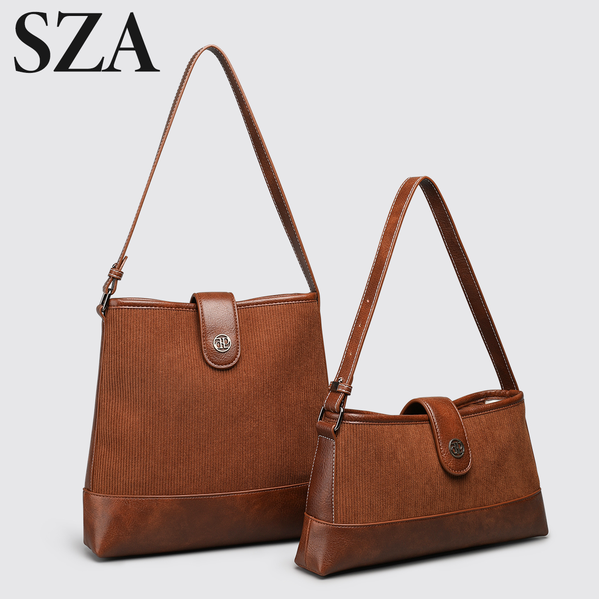 SZA秋冬新款复古灯芯绒腋下包