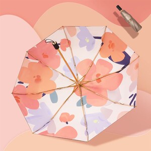 i遮阳仙女阳伞女生防晒复古晴雨折叠两用折伞小黑小X巧结实雨伞u.