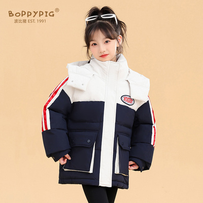 波比猪短款轻薄洋气儿童羽绒服