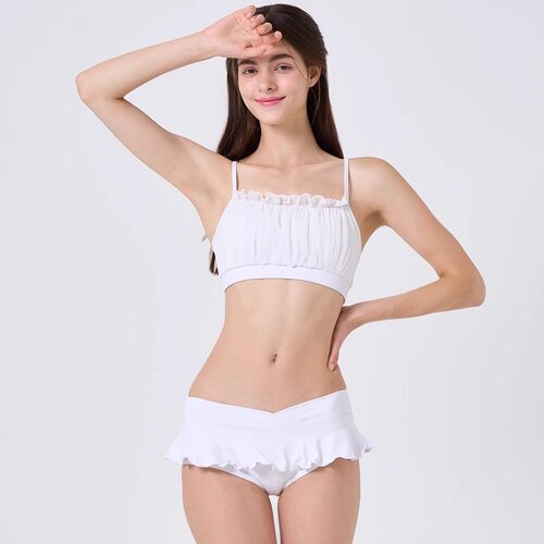 糖果色网纱polewear套装钢管舞服短裤美背专业防走光运动背心上衣