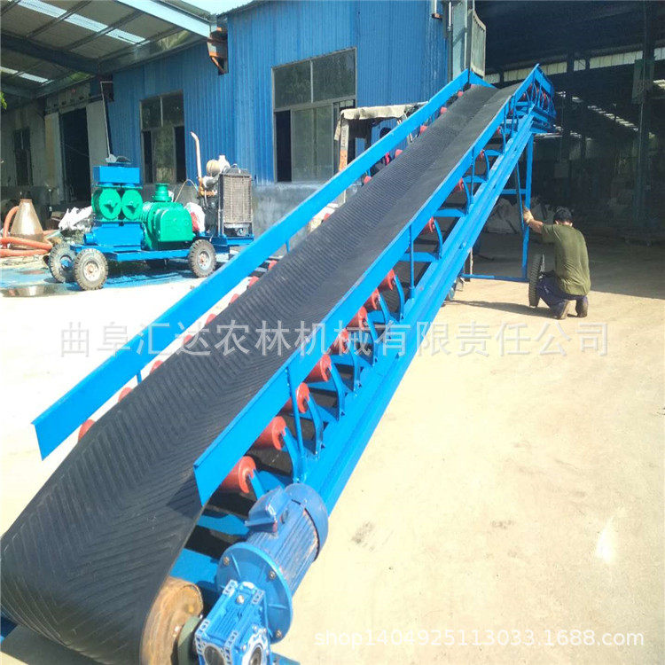 小型移动式皮带输送机  650宽12米长防滑倾斜式皮带式运输机lj6