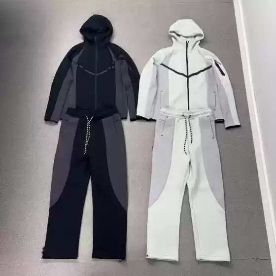 26Ss Spring and Autumn New Men's Suit Air Layer Cotton Knitted Hooded Zipper Shirt Sports Casual Top and Pants