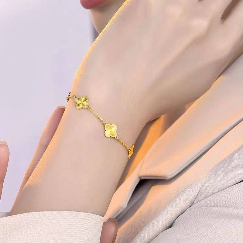 正品越南沙金手链女黄色新