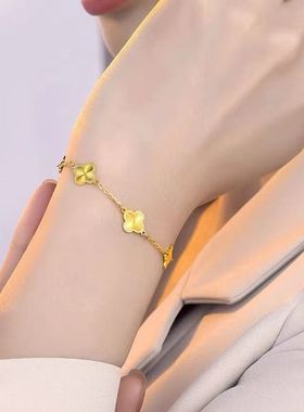 正品越南沙金手链女黄色新