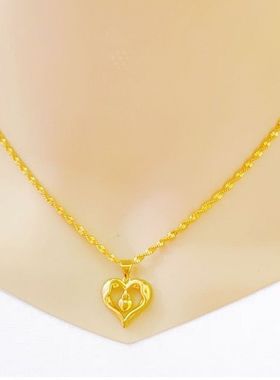 百搭越南沙金项链女吊坠爆