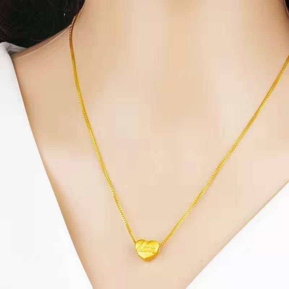 正品越南沙金项链女新款吊