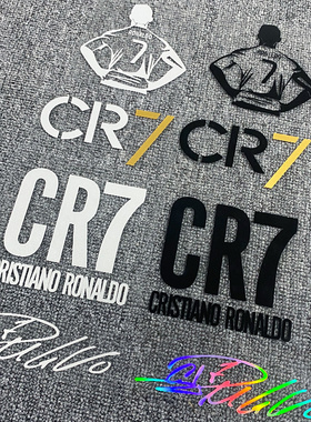 C罗贴纸汽车球队个性创意车身装饰足球CR7签名油箱盖电动车反光贴