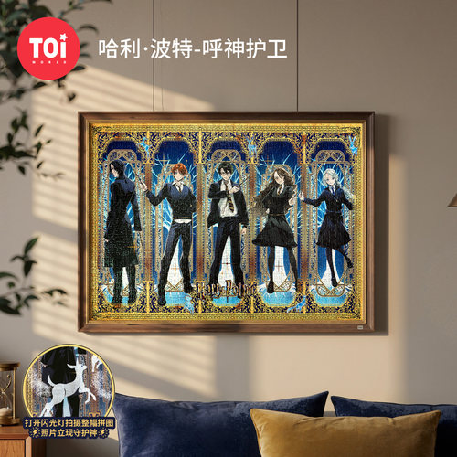 TOI图益拼图哈利波特成人版1000片闪光灯拍照手工diy玩具呼神护卫