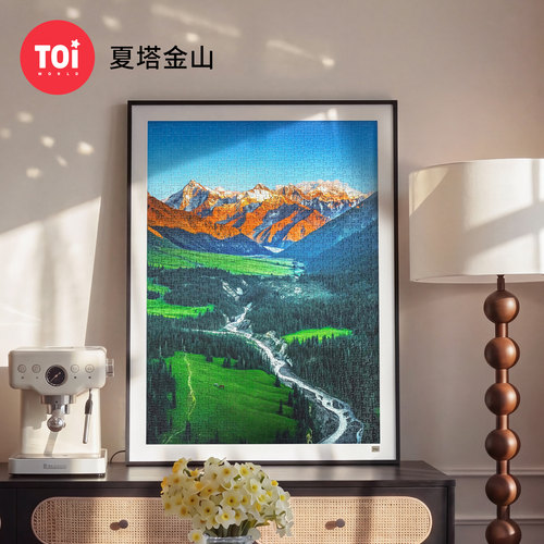 TOI图益拼图成人版1000片手工diy益智玩具挂墙装饰画夏塔金山
