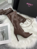 系带鱼嘴女爵士舞专用跳舞高跟鞋 弹力过膝长筒性感HEELS舞鞋 jazz