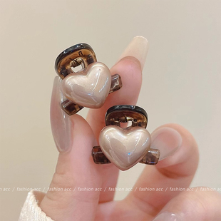 甜美爱心刘海小抓夹女高级感2025新款减龄公主头发夹两侧夹子头饰