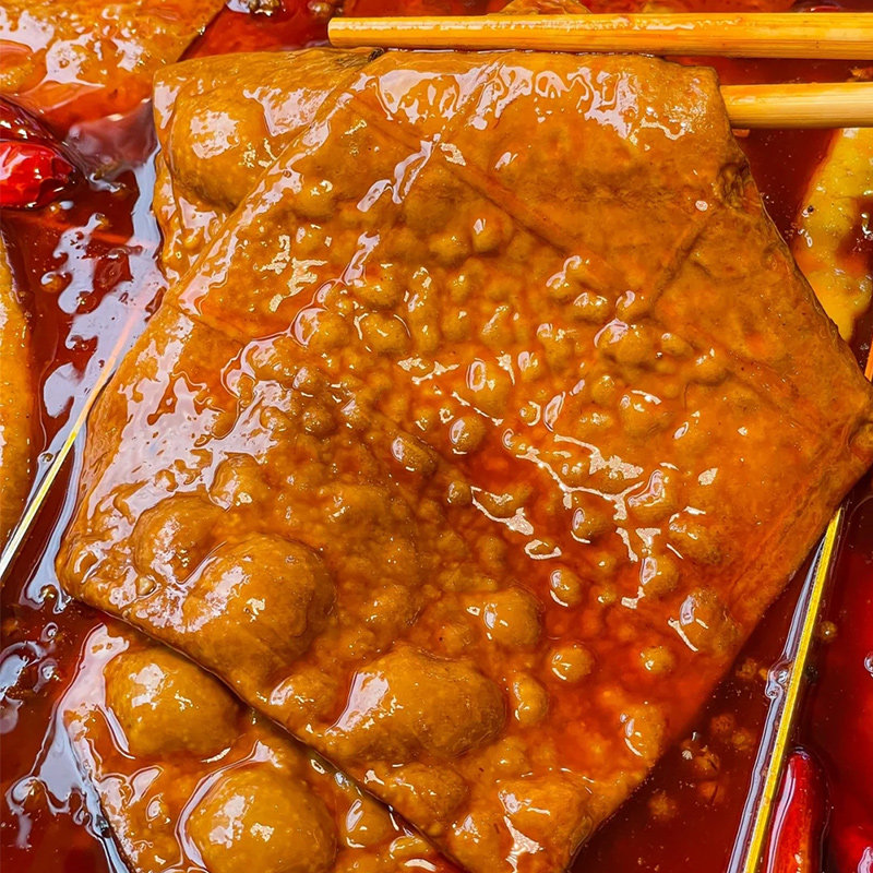 泡泡豆干薄豆干重庆火锅烧烤串串食材卤香整张牛皮豆干网红豆腐干