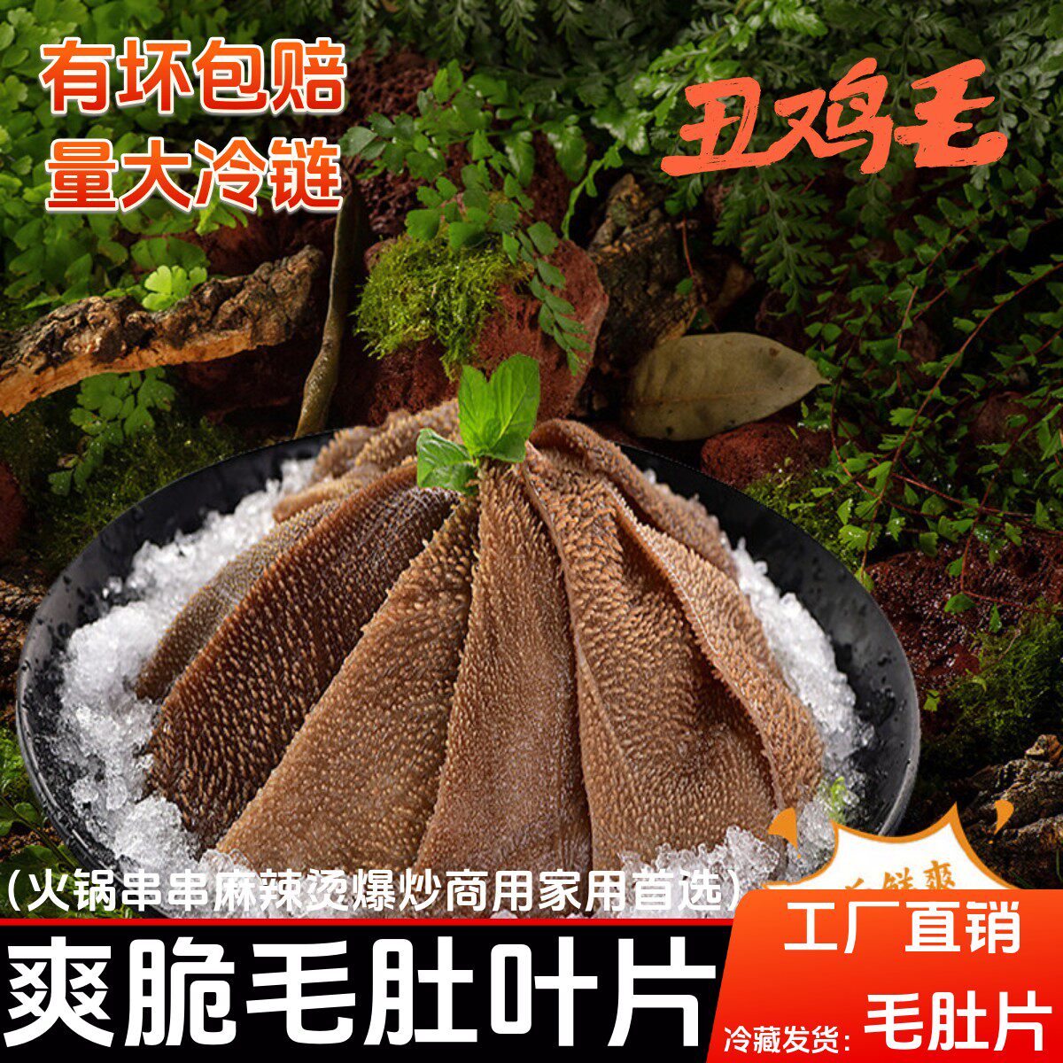 毛肚叶片1斤重庆火锅串串麻辣烫商用家用新鲜批发食材牛毛肚牛杂