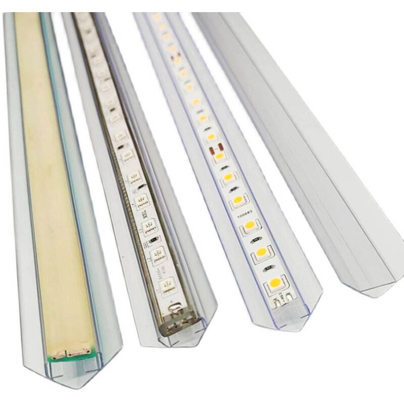 软灯带卡槽45度角高压压灯带吊顶窗帘盒固定卡扣塑料pvc直线灯槽