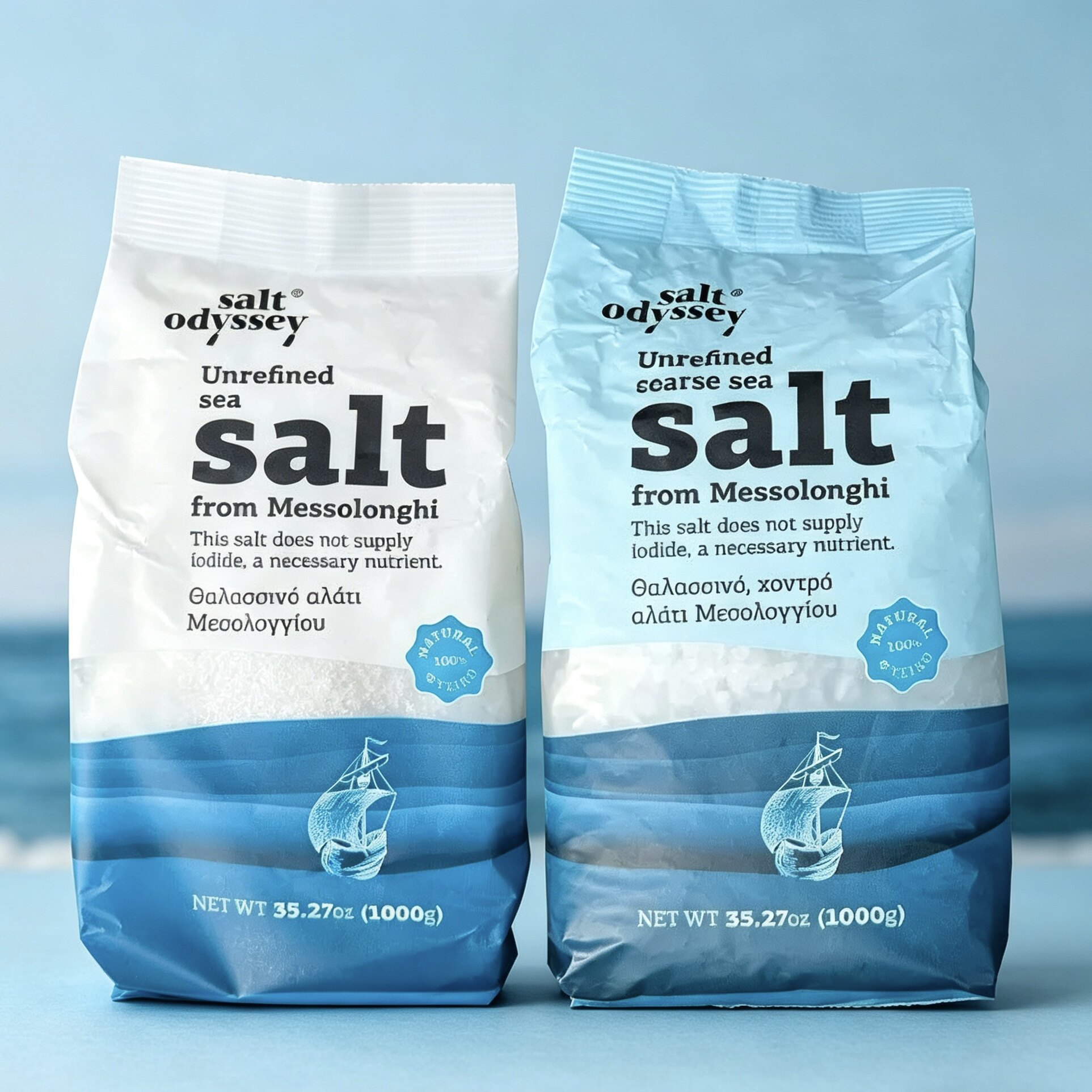Salt Odyssey希腊进口海盐家用地中海粗粒细盐牛排调味炒菜食用盐